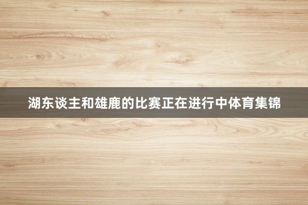湖东谈主和雄鹿的比赛正在进行中体育集锦