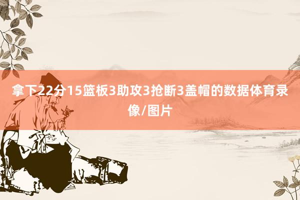 拿下22分15篮板3助攻3抢断3盖帽的数据体育录像/图片
