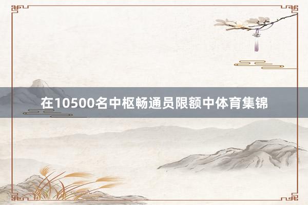 在10500名中枢畅通员限额中体育集锦