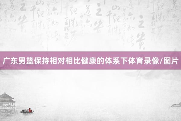广东男篮保持相对相比健康的体系下体育录像/图片