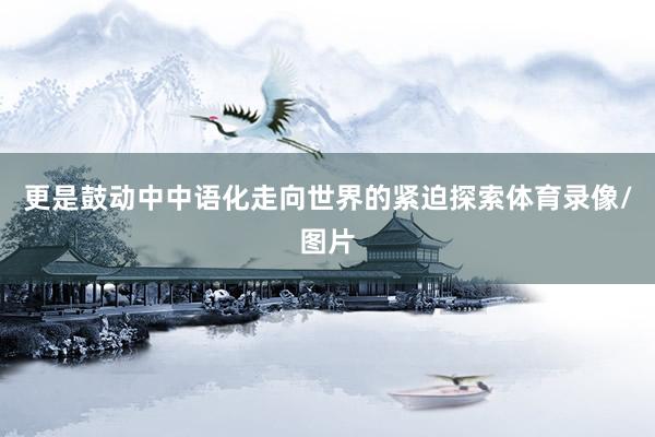 更是鼓动中中语化走向世界的紧迫探索体育录像/图片