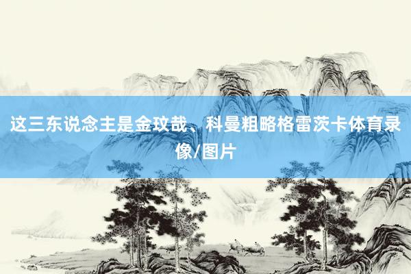 这三东说念主是金玟哉、科曼粗略格雷茨卡体育录像/图片