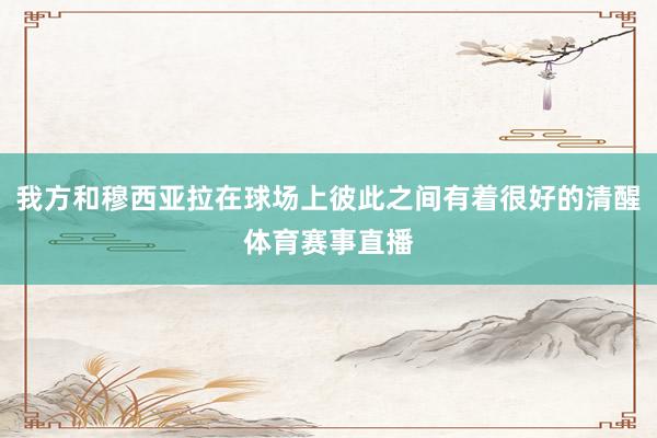 我方和穆西亚拉在球场上彼此之间有着很好的清醒体育赛事直播