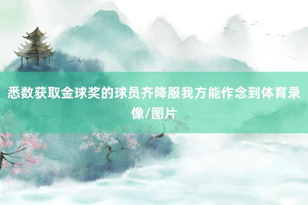 悉数获取金球奖的球员齐降服我方能作念到体育录像/图片