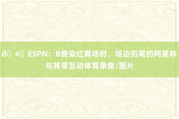 🤔ESPN：B费染红离场时，场边衔尾的阿莫林与其零互动体育录像/图片