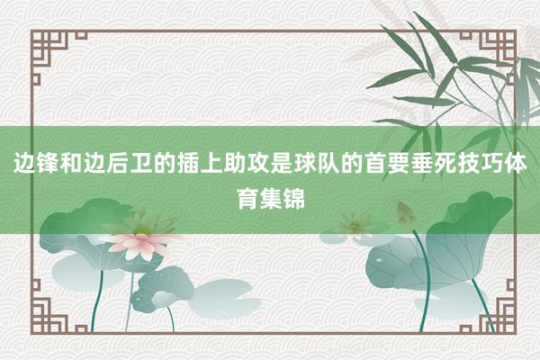 边锋和边后卫的插上助攻是球队的首要垂死技巧体育集锦