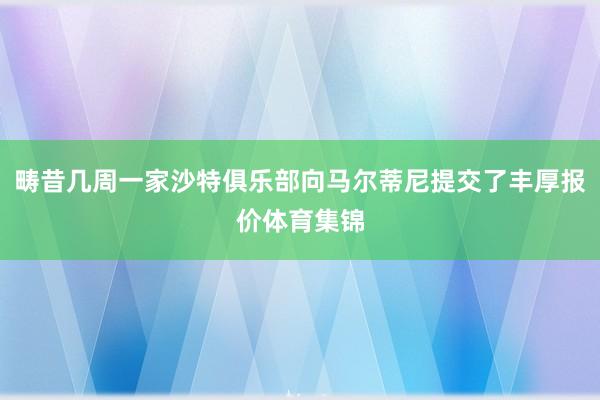 畴昔几周一家沙特俱乐部向马尔蒂尼提交了丰厚报价体育集锦